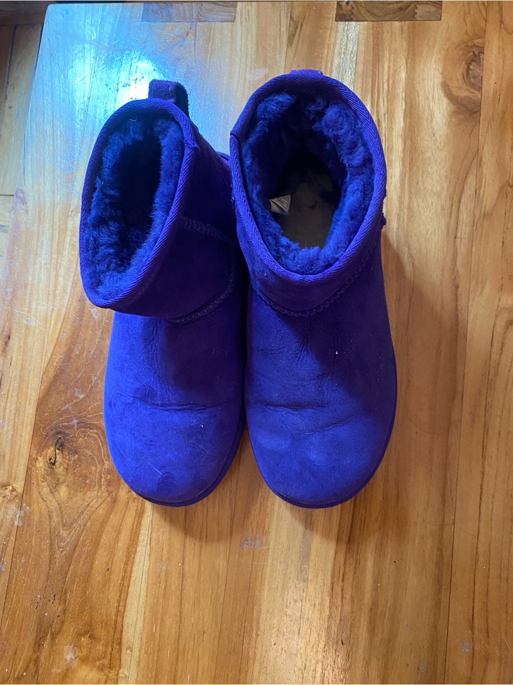 UGG Purple Shearling-Lined Ankle Booties